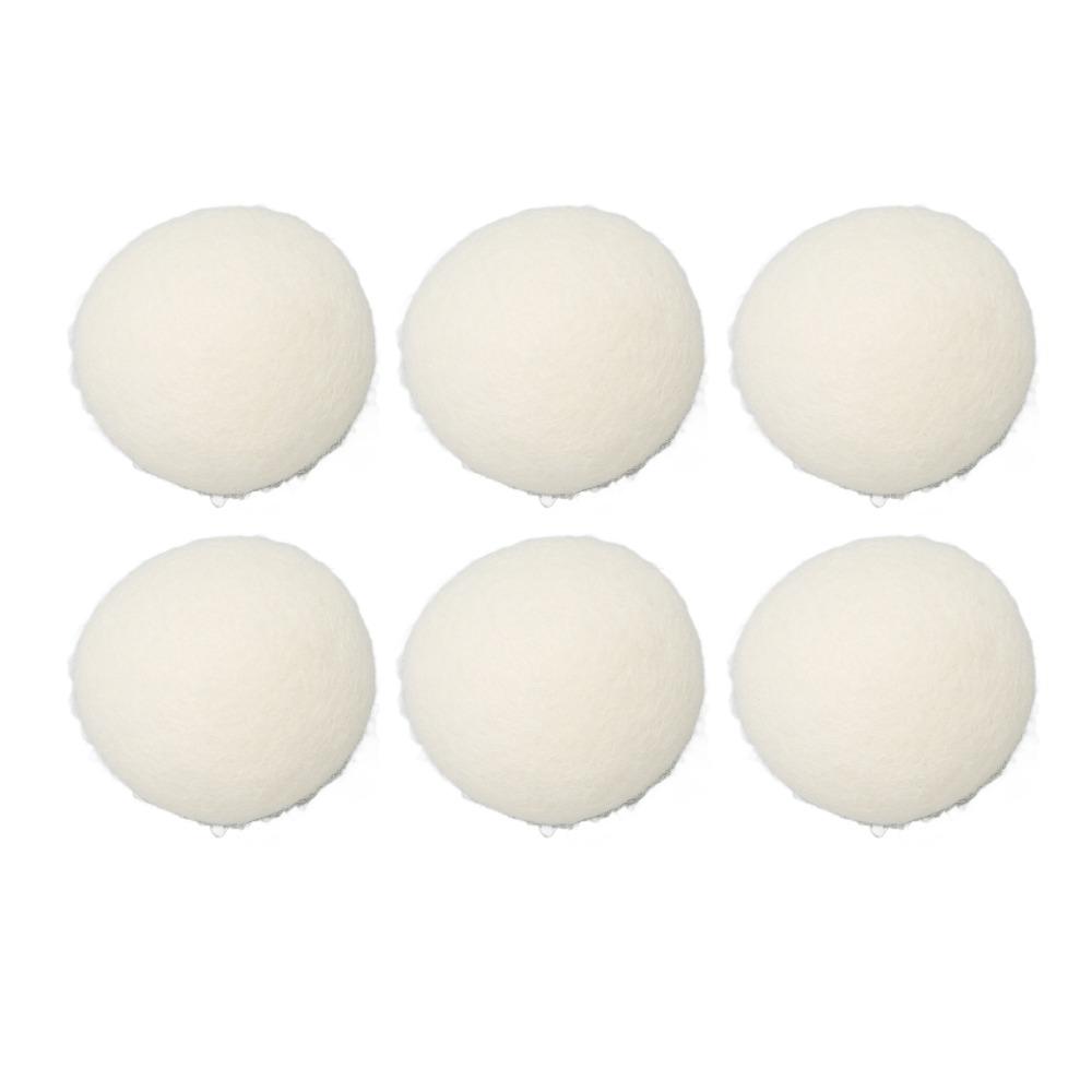 6pcs New Zealand Wool Fabric Softener Balls Hypoallergenic Laundry Dryer Balls For Clothes