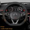 For Opel Corsa Corsa -e 2008 -     2024 2025 Steering Wheel Cover Carbon fiber Suede leather Car Accessories