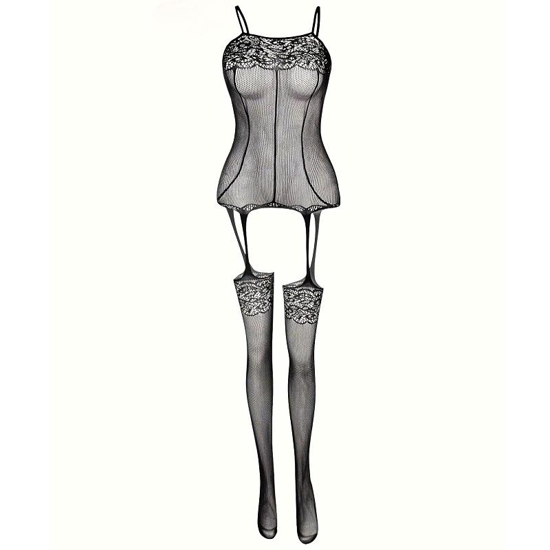 Sexy lingerie plus size pajamas flirting props uniform temptation European and American one-piece stockings