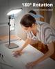 UBeesize Кольцевая настольная лампа для Surface Низкий естественный свет для веб-онлайн и Высокий цвет Высокая яркость Смартфон USB Металлическая основа для Идеально для и