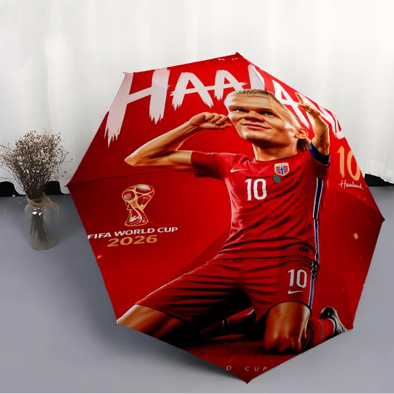 1pc H-Haaland Umbrella, Sun Protection, And UV Shielding. It Has Eight Sturdy Ribs for Outdoor Use And Perfect As a Holiday Gift