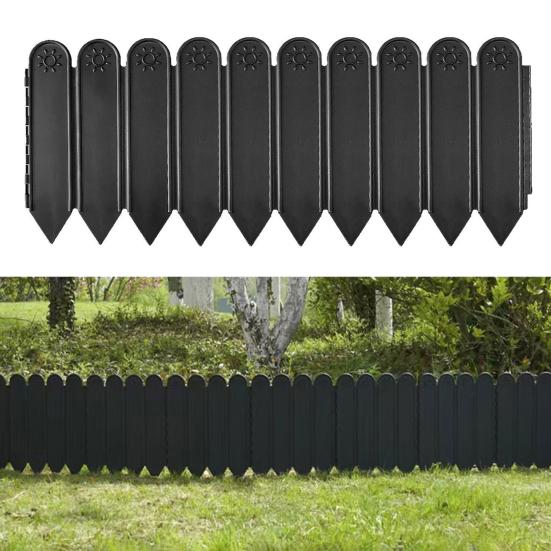 10 шт. Садовые ландшафтные бордюрные панели Без копания Ограждение Бордюр Соединяемые