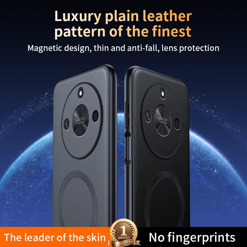 For Honor X50 Case Magnetic Leather Shield Cover For Honor X50 High Quality Anti-Fingerprint Non-Slip PC+TPU