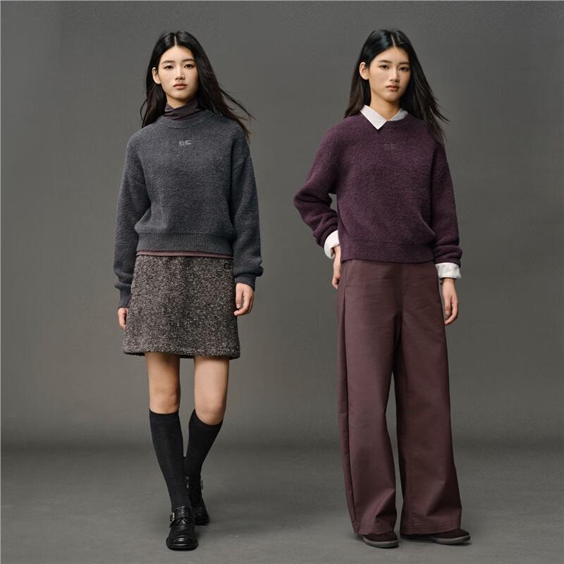 GIORDANO CONCEPTS Women's Embroidered Wool Pullover Sweater