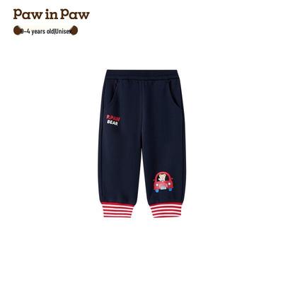 PawinPaw 2026 Весна Мультяшный Медведь Детские Повседневные Брюки-Джоггеры