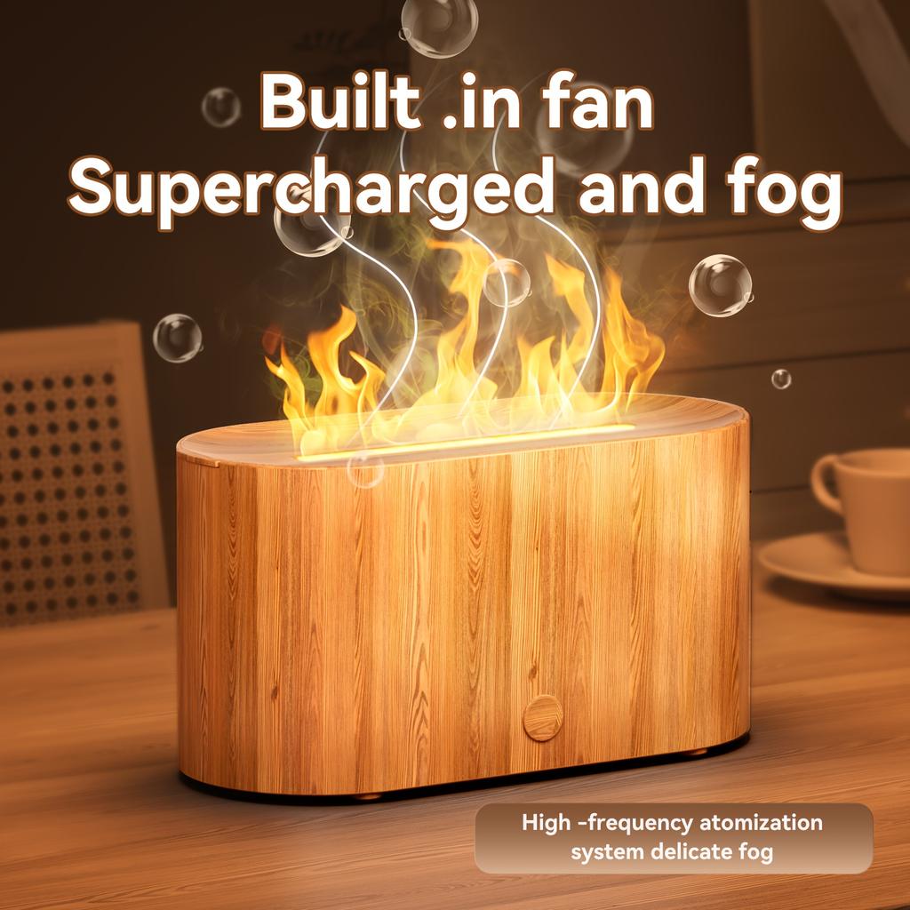 1 шт., цветной аппарат для ароматерапии с постепенным изменением пламени, увлажнитель воздуха, диффузор эфирных масел для дома и офиса, USB