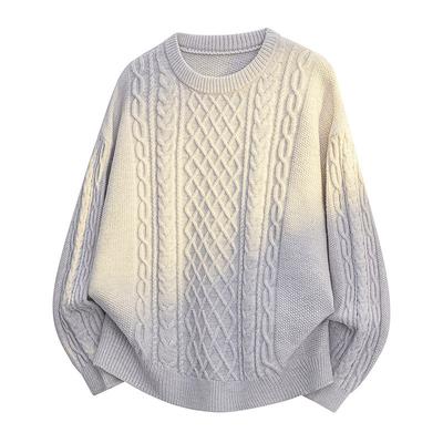 Пуловеры С Длинным Рукавом Свитера Унисекс Джемпер Абзац Осень Зима Топы Пара Шерстяной Свитер Свободный Пуловер Круглый Вырез Мужской Базовый Вязаный Свитер