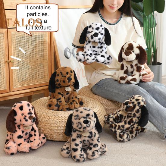 Пятнистый далматинец плюшевая игрушка 25 см супер мягкая плюшевая собака обнимающаяся сидячая поза плюшевая собака подарок для девочек мальчиков