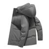 Мужская зимняя куртка-пуховик средней длины с утеплителем Мужская съемная повседневная куртка-пуховик с толстым бархатным подкладом
