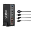 Быстрая зарядка Lightning 268 Вт GaN Многопортовый 240 Вт и 100 Вт PD Быстрое зарядное устройство