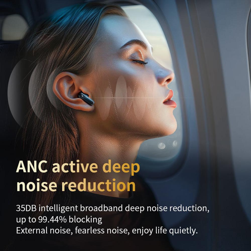 Новые наушники с сенсорным экраном ANC Bluetooth 5.4 с шумоподавлением, беспроводные стереонаушники-вкладыши HiFi ENC с микрофоном