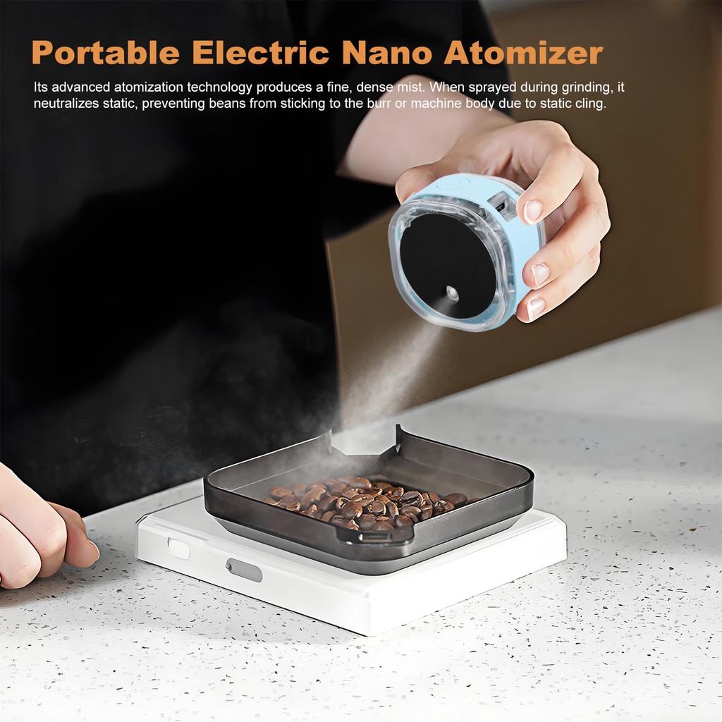30 мл Атомайзер для кофейных зерен Перезаряжаемый Портативный Нано-атомайзер Электрический распылитель для эспрессо Для уменьшения статического электричества в кофейном порошке