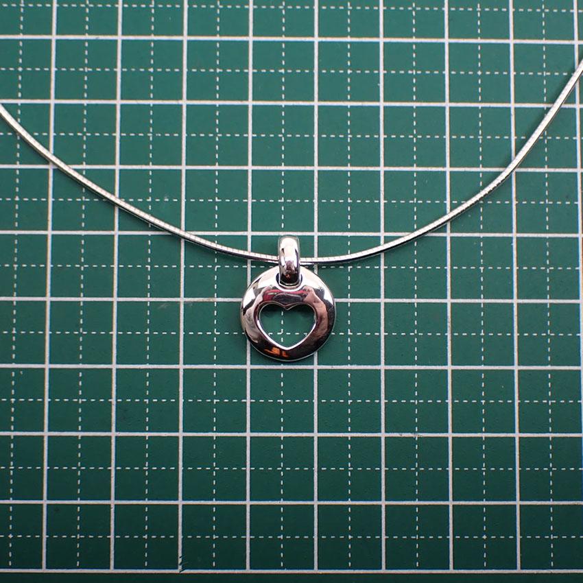 [Used] TIFFANY/Tiffany 925 Heart Omega Chain Pendant [g388-39]