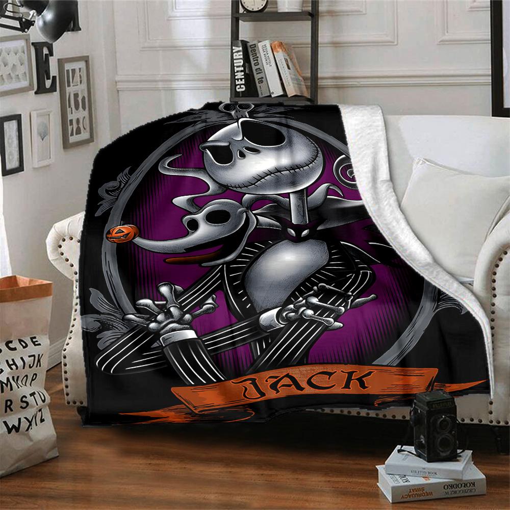 1pc Jack Christmas7 Blanket, Gift, for Men and Women, Soft Blanket, Good for Sofa Bed Couch Travel, Lightweight Flannel Blanket
