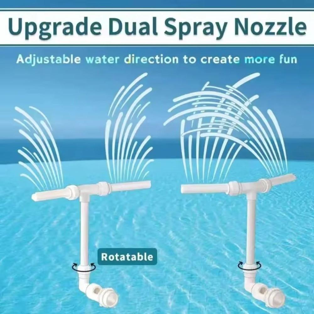Dual Spray Pool Fountain Rotatable Pool Water Sprayer New Dual Spray Nozzle Swimming Pool