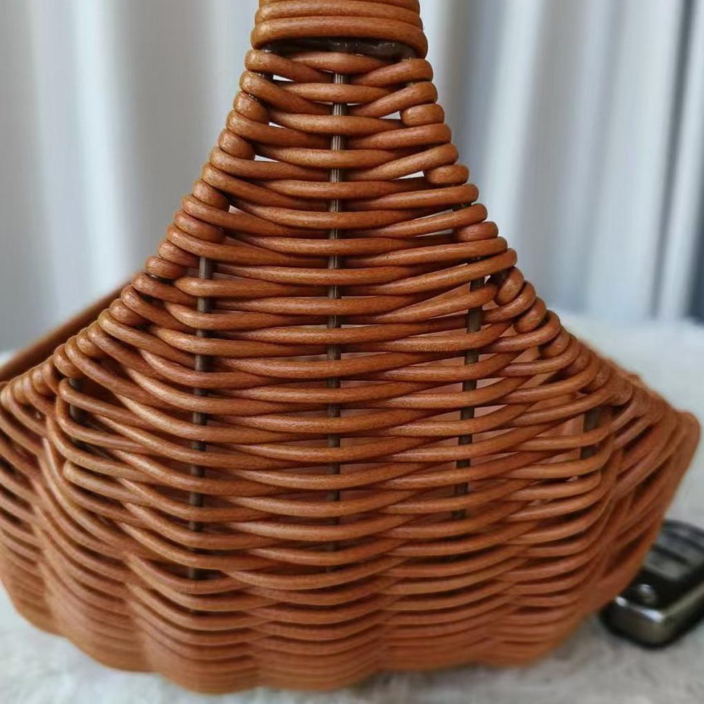 Imitation Rattan PP Picnic Basket Simple And Sturdy Comfortable Grip Handheld