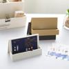 Desktop Business Card Display Stand Memo Holder Storage Box Plastic Card Organizer for Office Cute Desk Accessories
