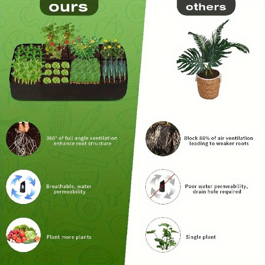 8-сеточный мешок для посадки сада, фетровый мешок для посадки с несколькими сетками, горшок для посадки овощей, горшок для посадки цветов, мешок для питания растений