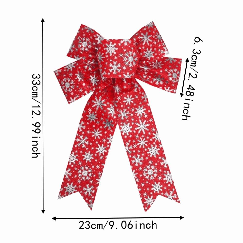 Sparkling Xmas Tree Bowknot Ornament Creative Christmas Hanging Decoration Xmas Party Supplies
