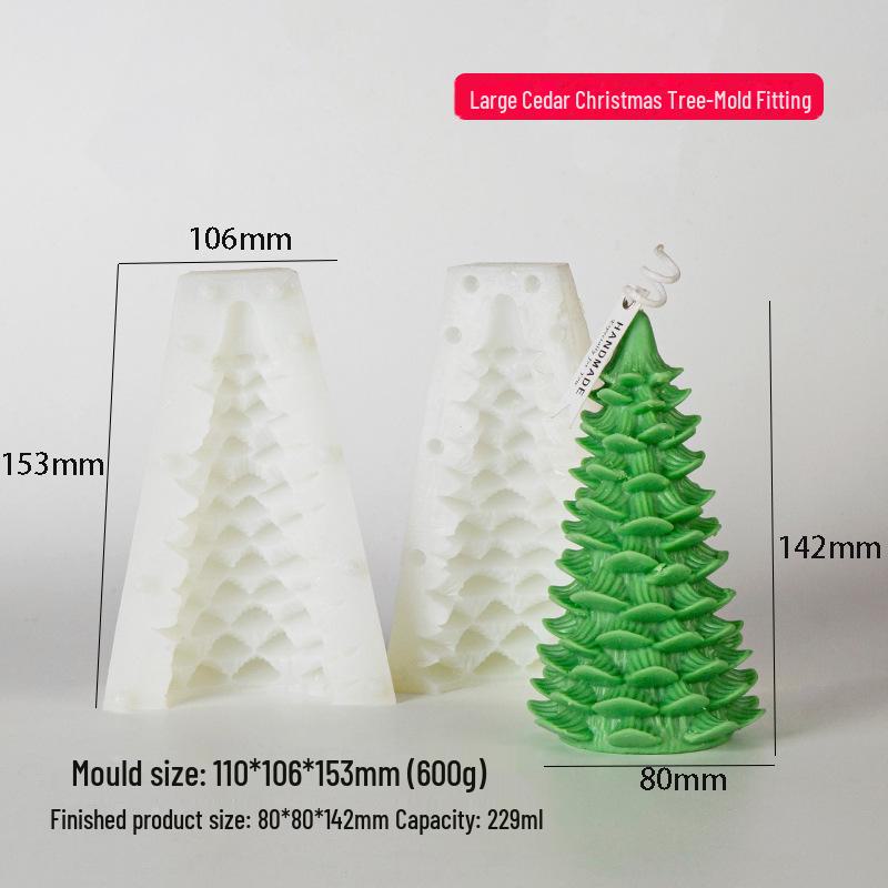 3D Christmas Tree Silicone Mold for Candles and Aromatherapy