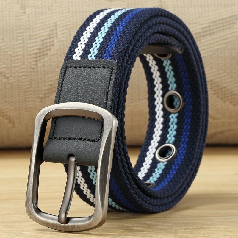 Tactical Hunting Pin Buckle Belt Unisex Trendy Nylon Girdle Fashion Luxury Design Jeans Accessories Business for Men Canvas Belt