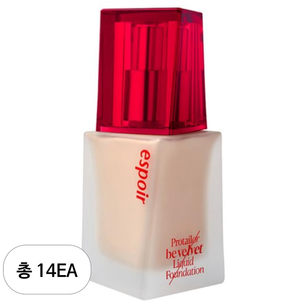 Espoir Pro Tailor Foundation Be Velvet SPF22 PA++ 30g, Tan, 14 Pcs.
