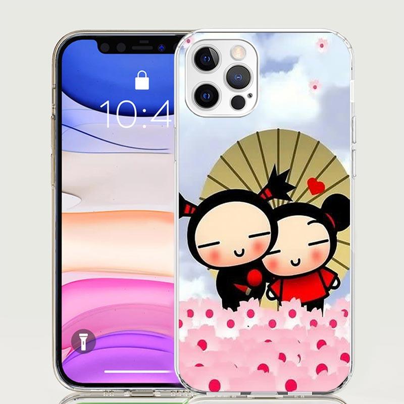 Cute Cartoon Pucca Garu Case Phone Cover for Apple iphone 17 Air 16 15 14 13 Mini 12 11 Pro Max 16E 7 Plus 8 + SE 2020 Trend Fun
