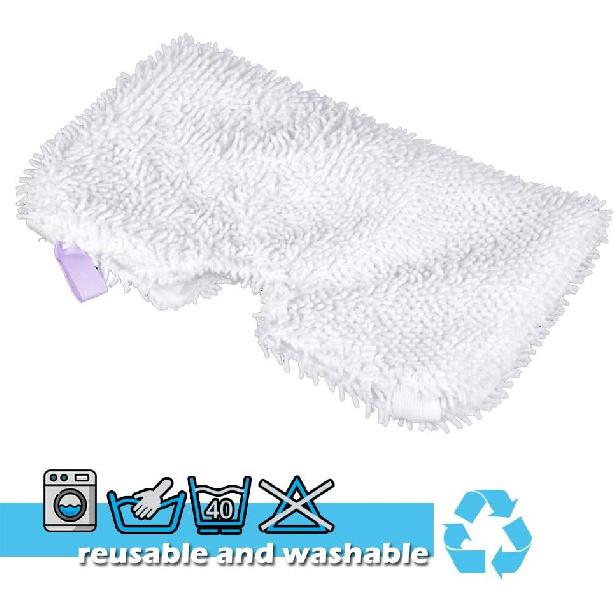 Набор из 4 насадок из микрофибры для паровой швабры-кармана, совместимых со шваброй Shark с прямоугольной головкой серии S3500, S3501, S3601, S3550, S3901, S3801, SE450, S3801CO,