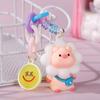 Creative Cartoon Sunflower Pig Key Chain Backpack Pendant Decoration Resin Keyring Creative Gifts