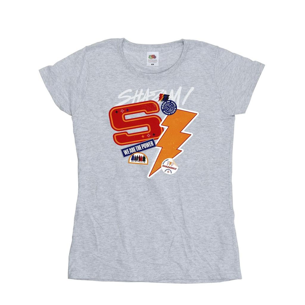 DC Comics Womens/Ladies Shazam Fury Of The Gods Sticker Spam Cotton T-Shirt