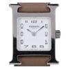 HERMES [Excellent Condition] HH1.110 U Stamp H Watch Mini White Dial Quartz Watches 0.8" Silver/EtoupUsed