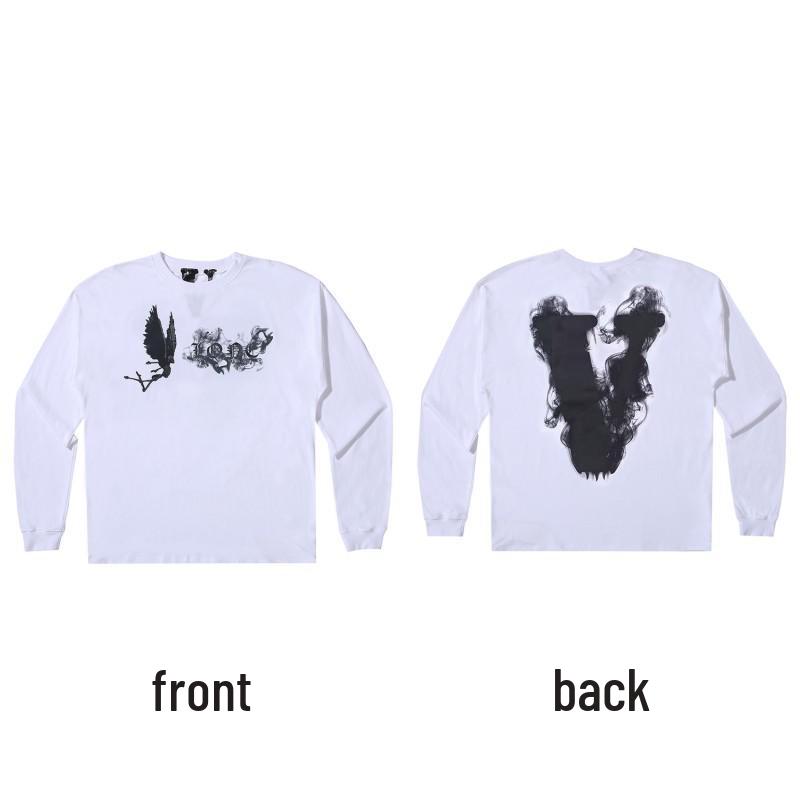 Унисекс худи VLONE с большим V и длинным рукавом - Модный стиль, вдохновленный Ван Ибо