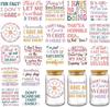 AFRITEE Transfer UV DTF Decals - 20 Sheets Funny Uvdtf Tumbler Wraps for 16 Oz Glass Mugs Cups, Sarcastic Tumblers Decal Stickers for DIY Laptop Phone