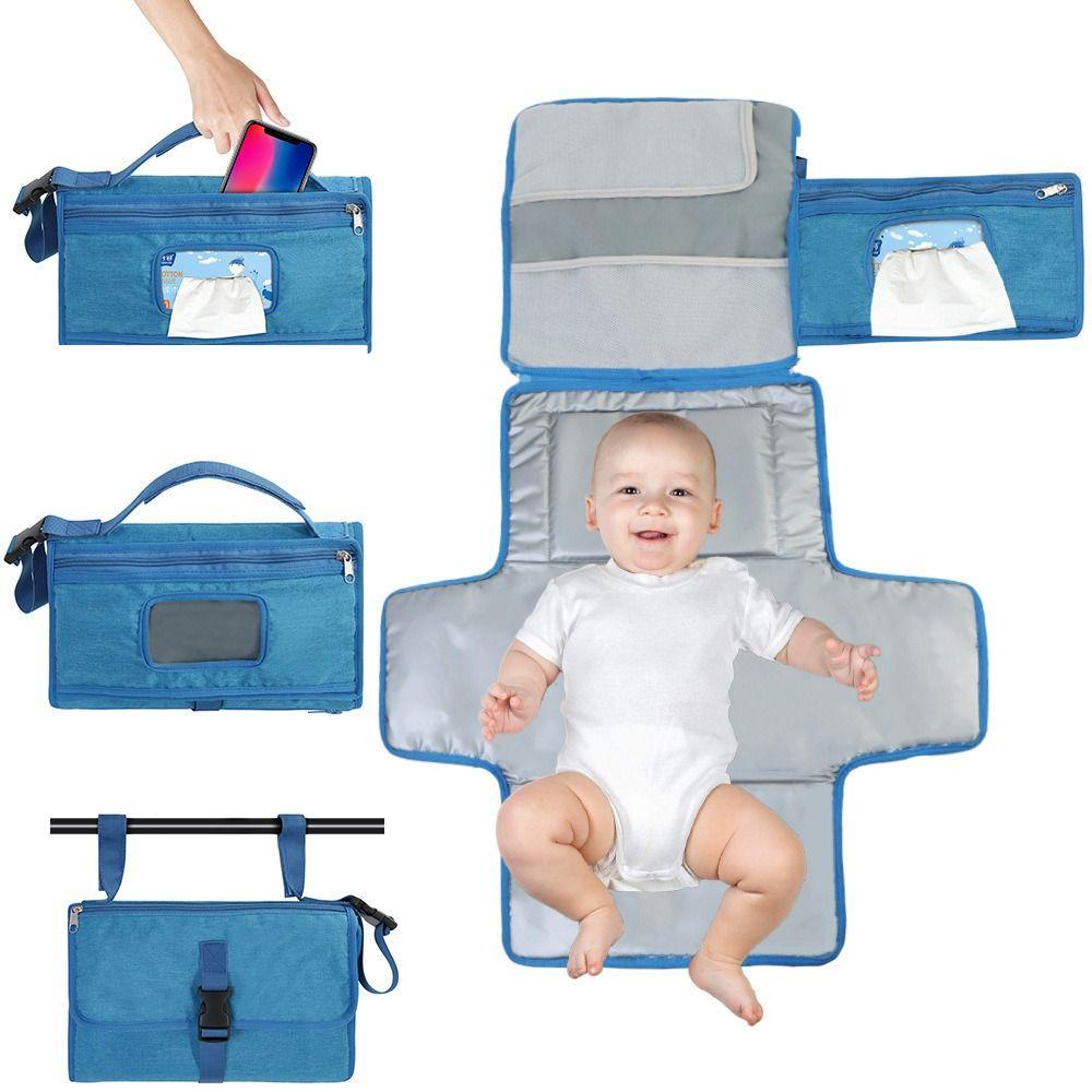 Padded Head Support Diaper Changer Travel Bag Waterproof Baby Diaper Changing Mat  Infant Care