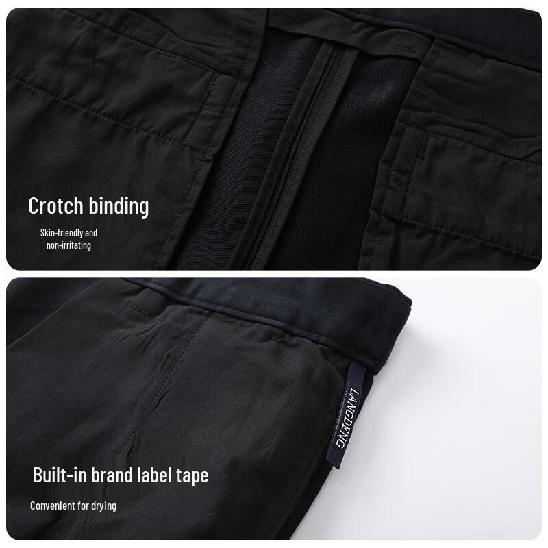 Мужские брюки Langdeng Business Casual, прямые, эластичные