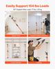 Cabinet Jack Support Pole, 4-Pack, 116-290 cm Steel Telescopic Quick Support Rod, Adjustable 3rd Hand System up to 70 kg Capacity for Installing