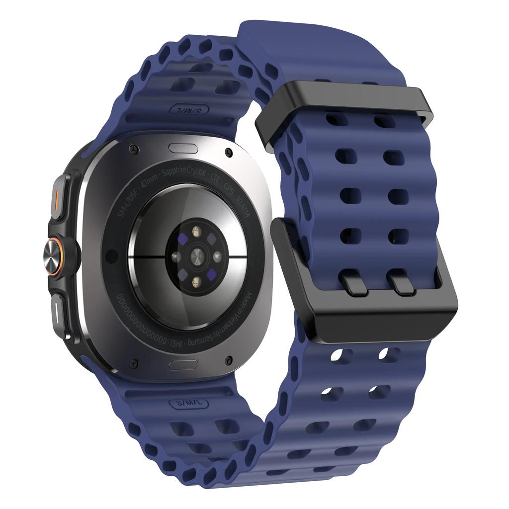 Морской ремешок для Samsung Galaxy Watch ultra Ремешок 47 мм Аксессуары Двухцветный Спортивный силиконовый Браслет Galaxy Watch 7 ultra Ремешки