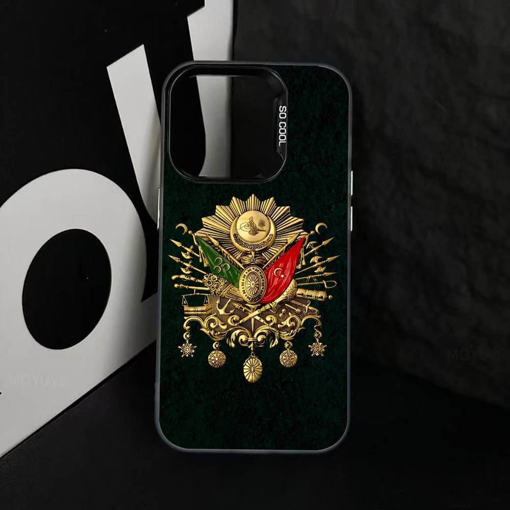 Классический чехол-бампер Empire O-Ottoman для iPhone 17,16,15,14,13,12,11 Plus,Pro Max,XS, Цветной Серебристый Чехол для телефона Funda Cover