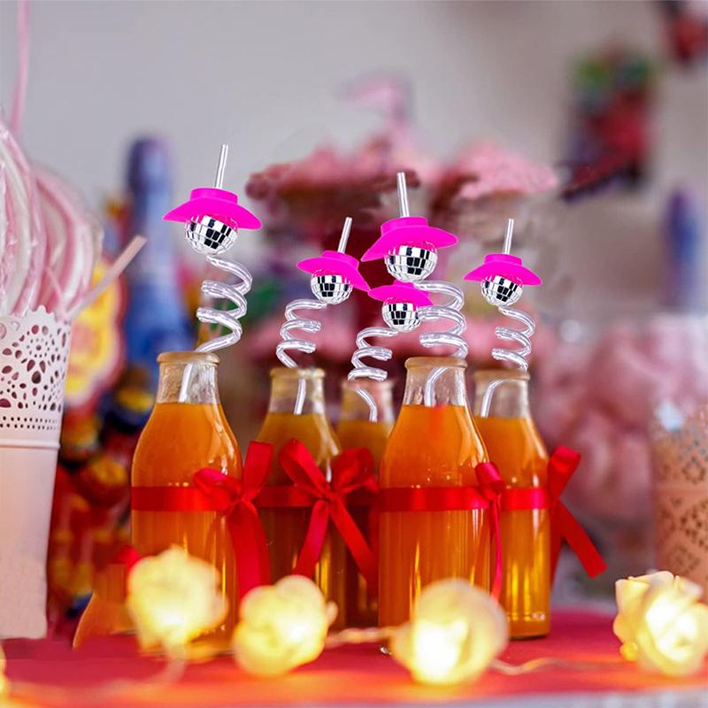 1 шт. диско-шляпа соломенная 70-е мини-ковбойская соломенная праздничная атрибутика зеркальный шар соломенная креативная красочная ковбойская шляпа соломенная креативная 26 см