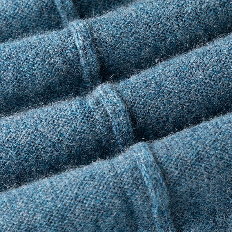 FAPAI Мужской зимний теплый кашемировый свитер с высоким воротником