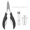 Double Spring Toenail Clippers Ingrown Toe Nail Pedicure Clippers Toenail Corrector SetBlack