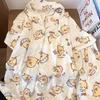 1011 Summer can wear small yellow chicken pajamas women's summer short-sleeved shorts set girl loungewear two-piece set