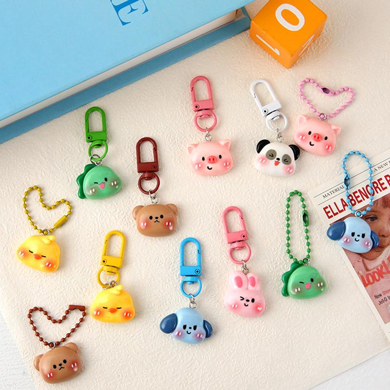 Милый мультяшный брелок для ключей с животными, кулон для женщин и мужчин, креативный кавайный брелок для пары, сумка, кулон, украшения, игрушки, подарки