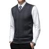 Men's Autumn and Winter Fashion Business V-neck Knitted Vest