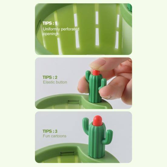 Cactus Sink Strainer Basket Kitchen Drain Filter with Wide Divider & Rotating Design Anti-Clog