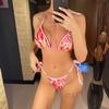 Сексуальный бразильский бикини с высоким вырезом и принтом, женский купальник, женский купальник, комплект бикини из двух предметов, купальный костюм для плавания