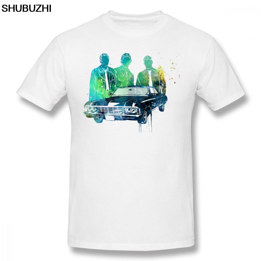 Korean Style Summer Homme T Shirt Supernatural T Shirt Printed Casual Tee Shirt Unisexs Cute 5xl Cotton Short Sleeves Tshirt