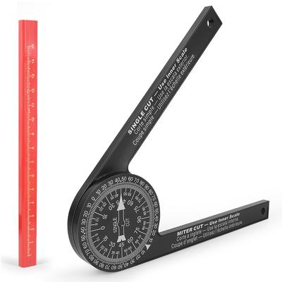 Угломер для торцовочной пилы 360° Поиск горизонтального угла с прецизионной гравированной шкалой для столярных работ
