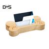 Desktop Business Card Holder Dog Bone Shape Curved Thick Wooden Stable Anti-slip Hospital Card Display Stand Office Card Organizer