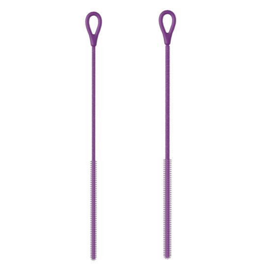 Набор из 2 силиконовых щеток-соломинок для глубокой очистки от пятен от пищевого чая с молоком